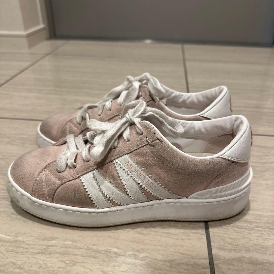 モンクレール　モナコローカット　ピンク スエード スニーカー袋つき