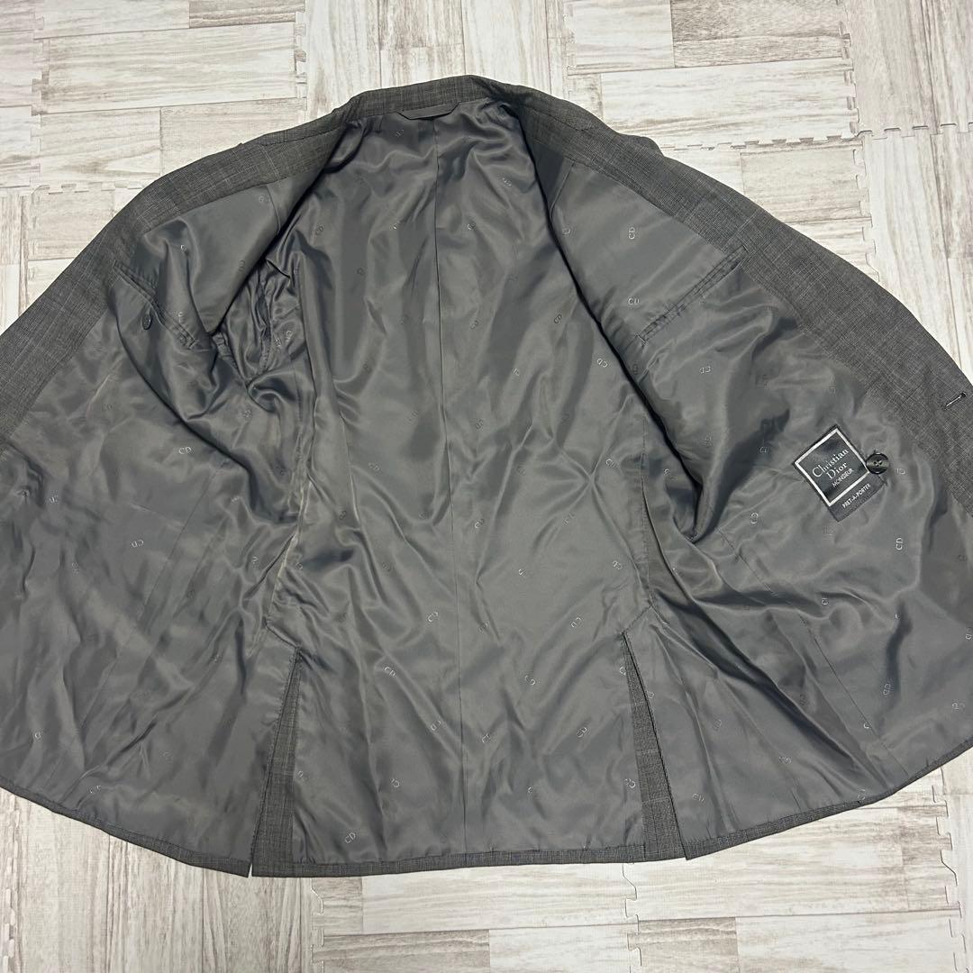 【美品】クリスチャンディオール　セットアップ　ダブル　グレンチェック　 L相当