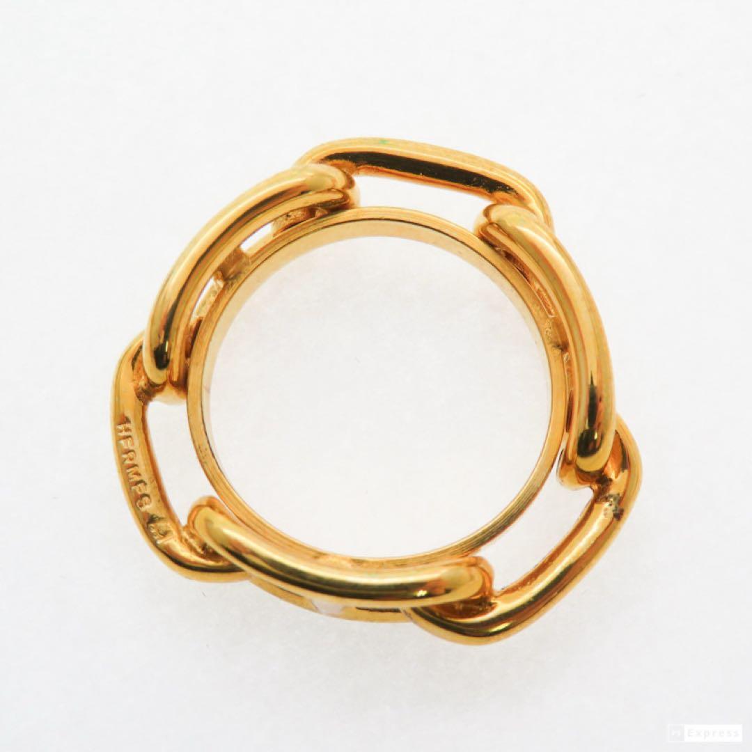 HERMES エルメス シェーヌダンクル スカーフリング ゴールド系