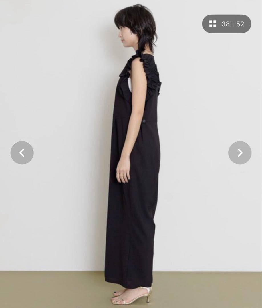 最終お値下げ！ Eimee Law フリルショルダーＵネックオールインワン