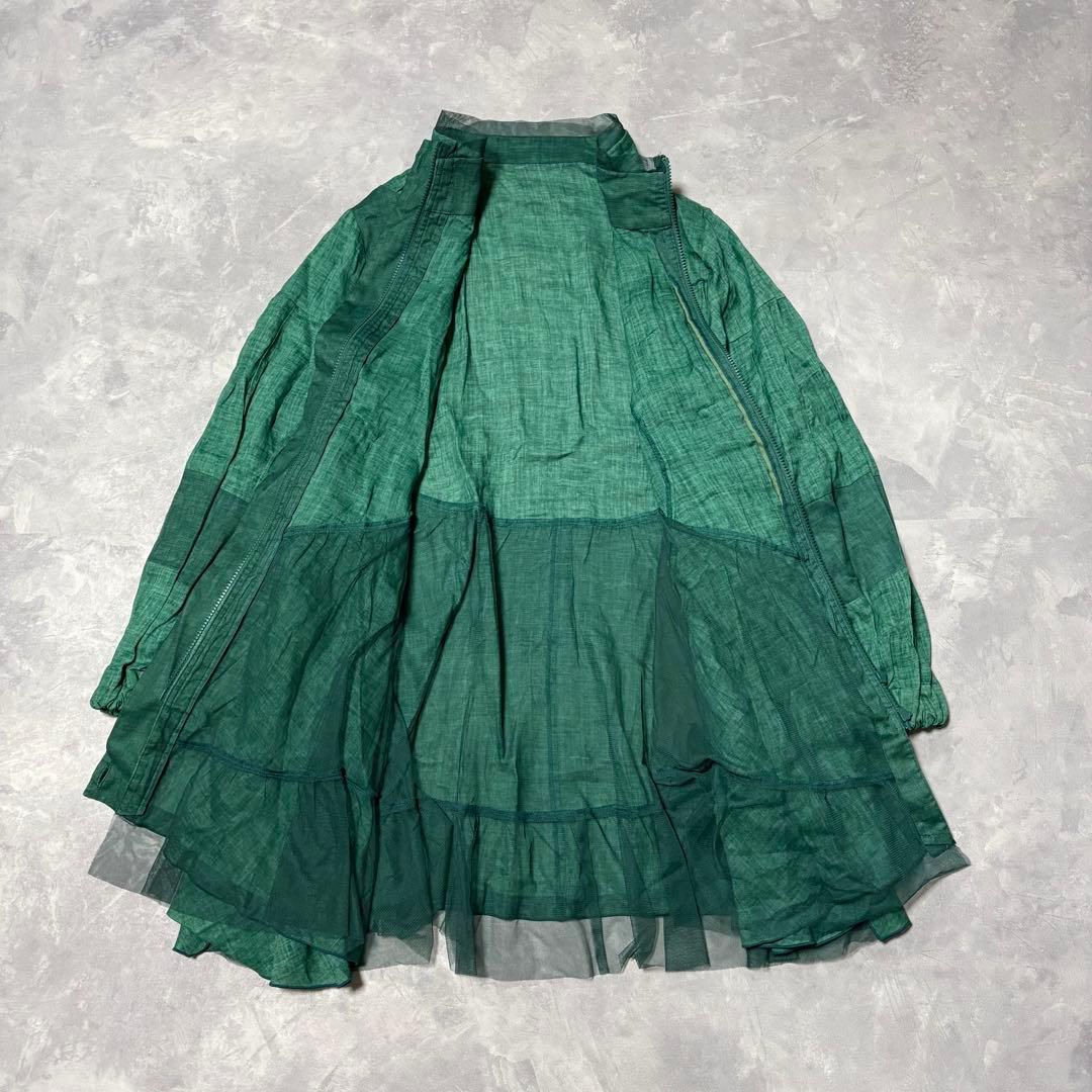 【未使用】エイココンドウ リネン 麻 コート メッシュ 異素材 スプリングコート