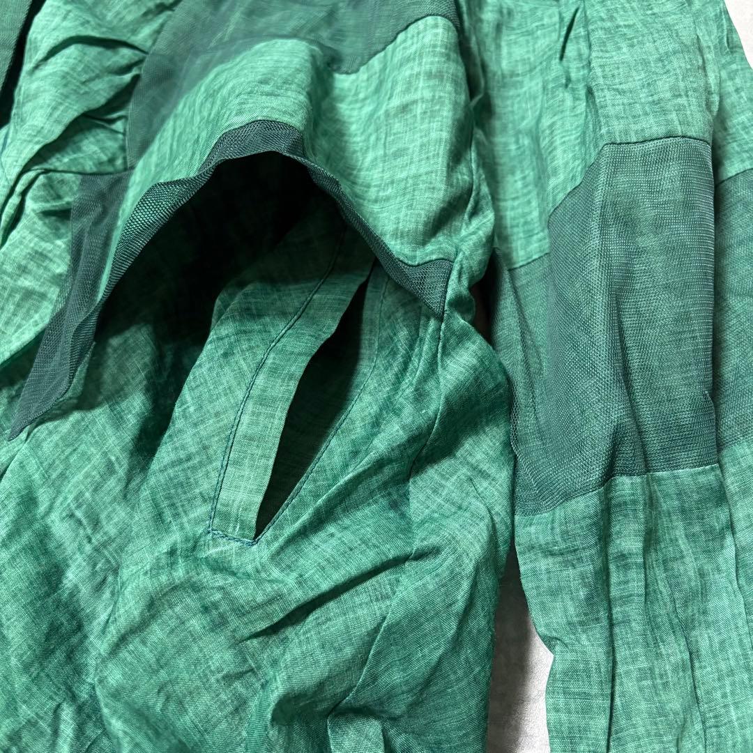 【未使用】エイココンドウ リネン 麻 コート メッシュ 異素材 スプリングコート