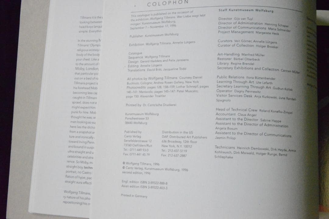 【Wolfgang Tillmans 】★★大幅に値下げしました