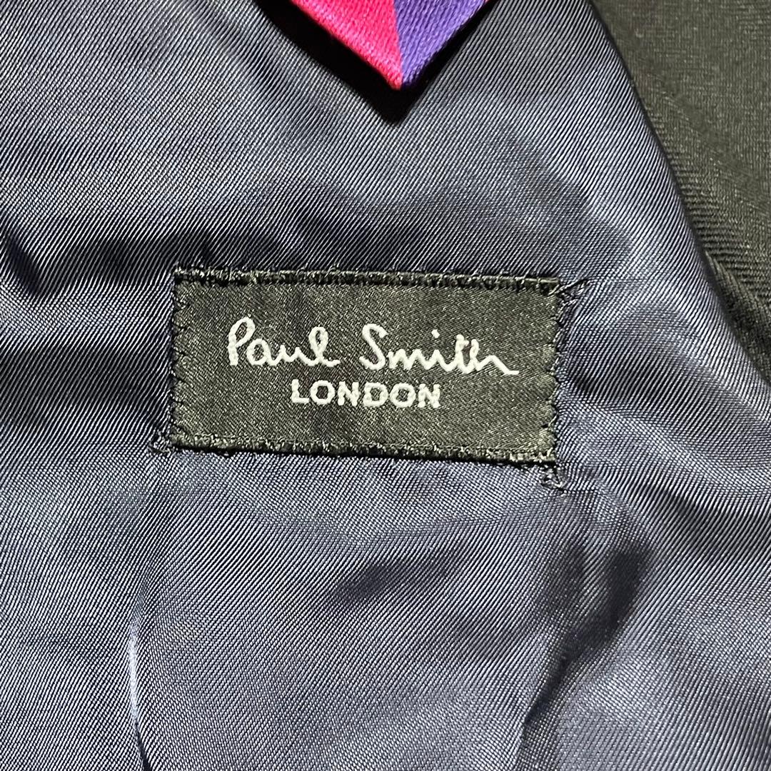 【ポールスミス】美品 高級 ロロピアーナ生地 130's ブラックフォーマル