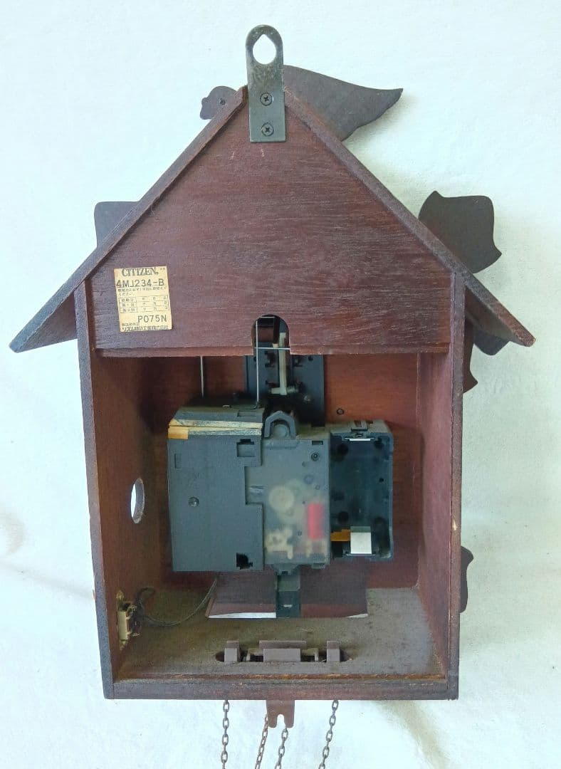 RHYTHMクォーツ　鳩時計　木製掛け時計　シチズン　レトロ　カッコー　動作品