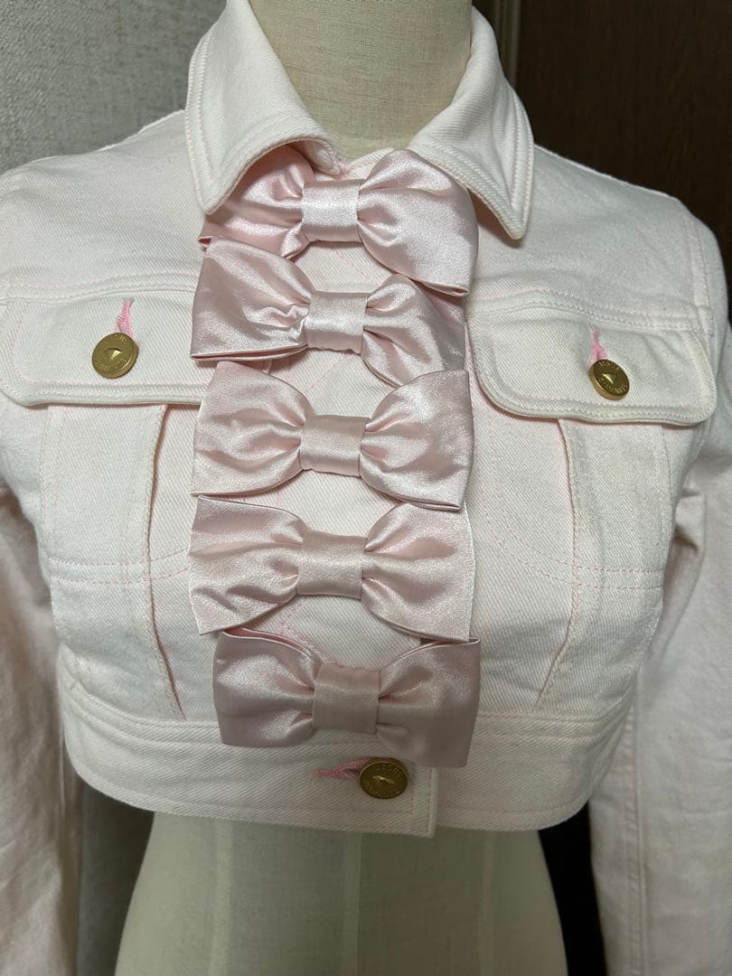 JESUS DIAMANTE バルドーリボン　Gジャン　38 ピンク