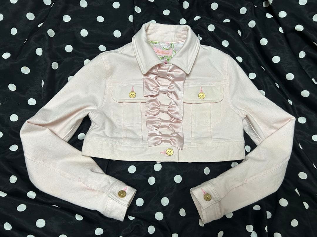 JESUS DIAMANTE バルドーリボン　Gジャン　38 ピンク