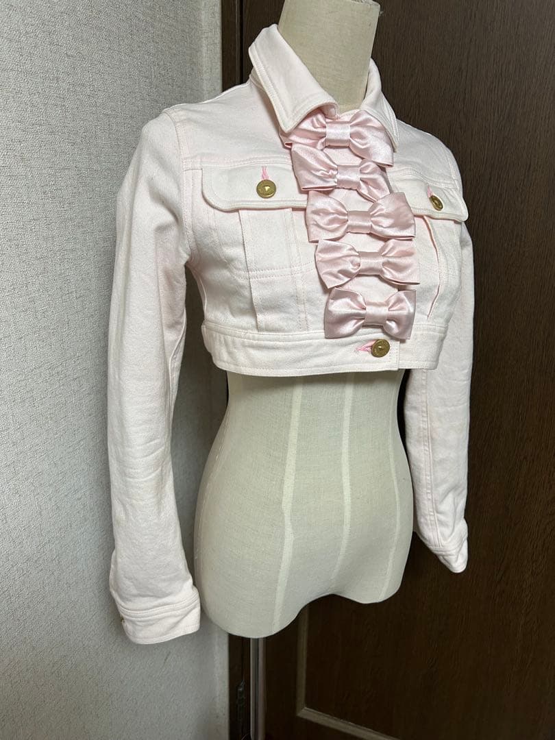 JESUS DIAMANTE バルドーリボン　Gジャン　38 ピンク