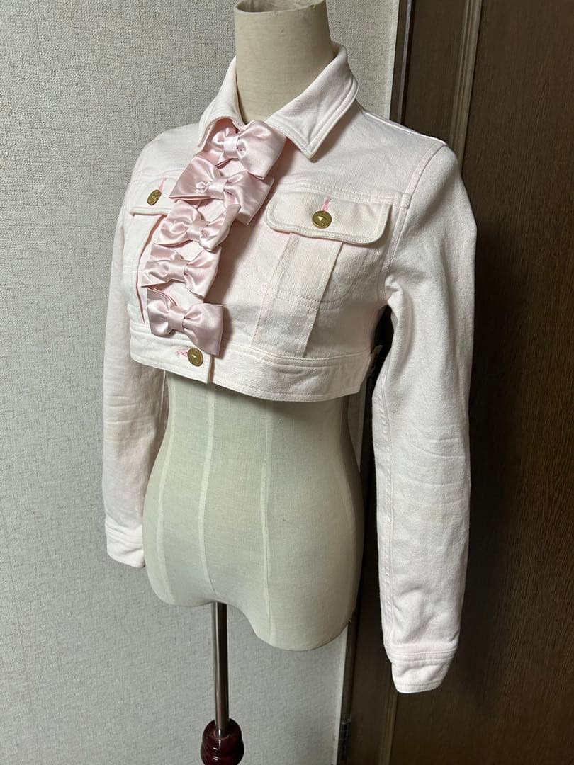 JESUS DIAMANTE バルドーリボン　Gジャン　38 ピンク