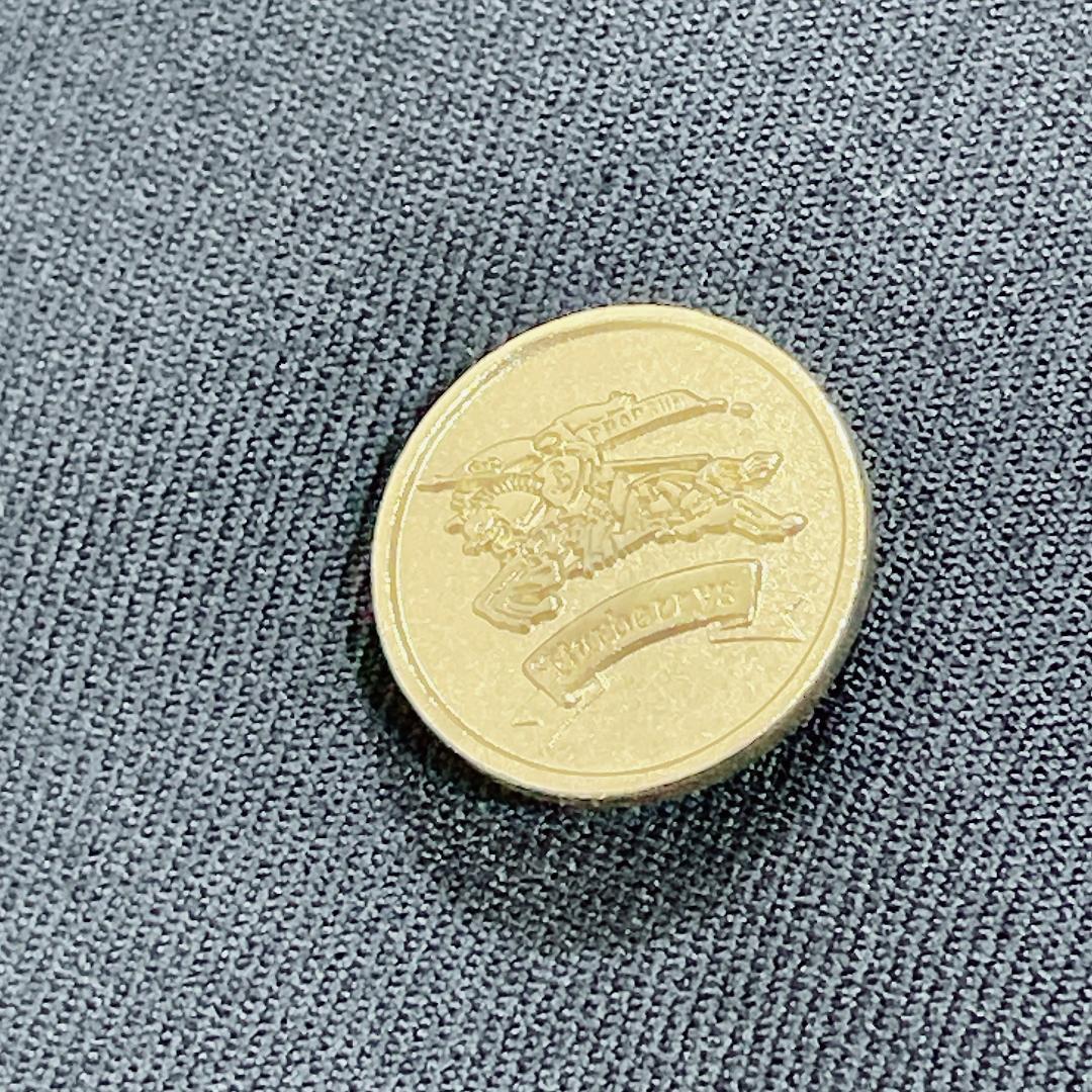 バーバリー 紺ブレ ダブル テーラードジャケット 金ボタン シャドーホース A7