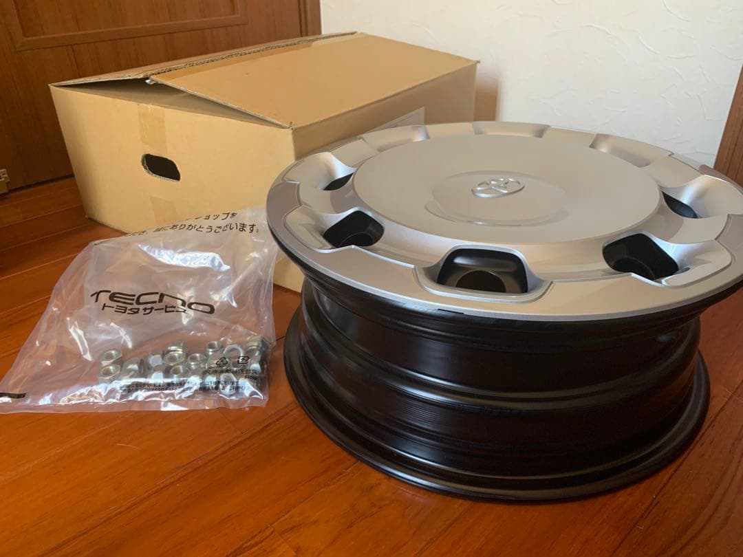 10系 シエンタ 純正ホイール&ホイールキャップ+ナット 新車外し