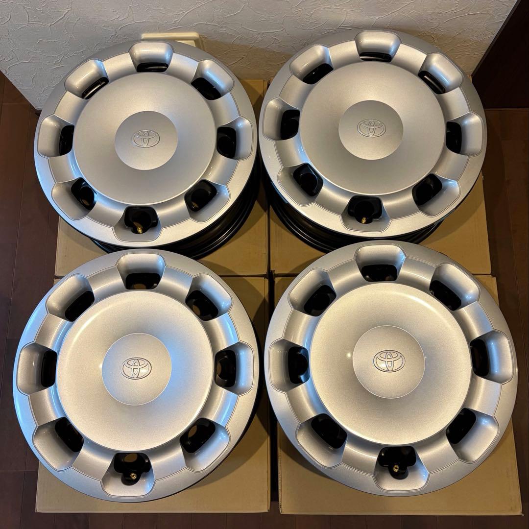 10系 シエンタ 純正ホイール&ホイールキャップ+ナット 新車外し