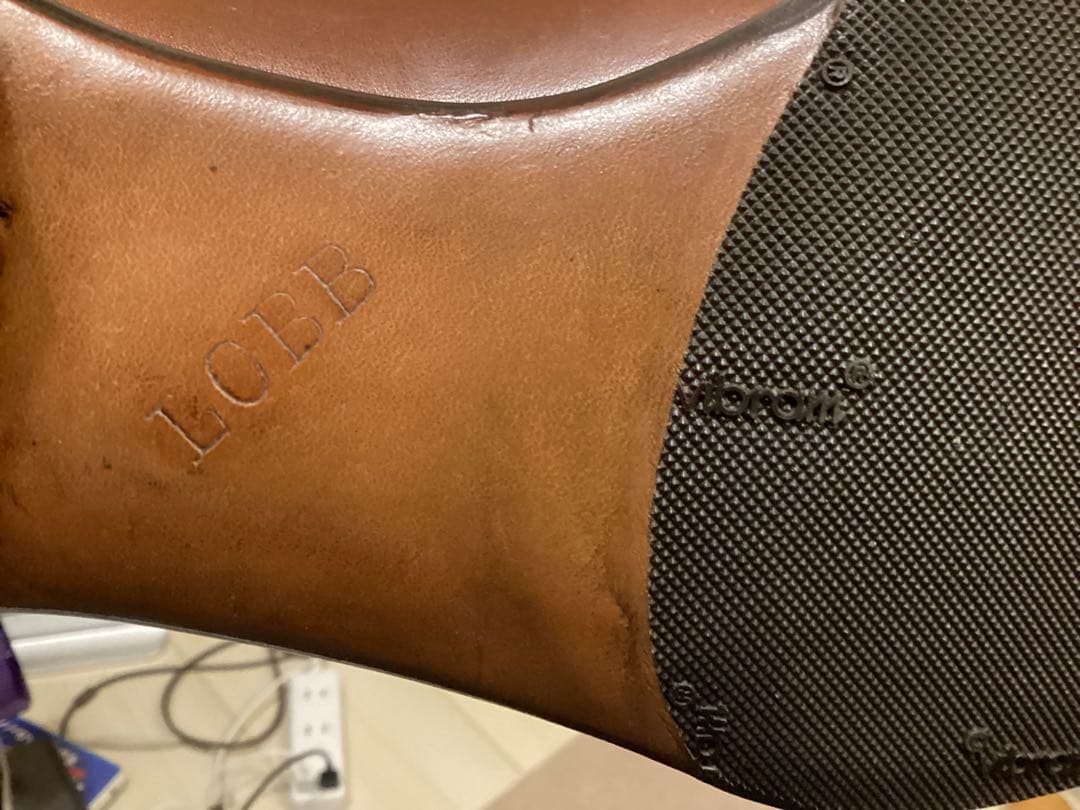 極美品John Lobbパリ　ビスポーク　モンクストラップ