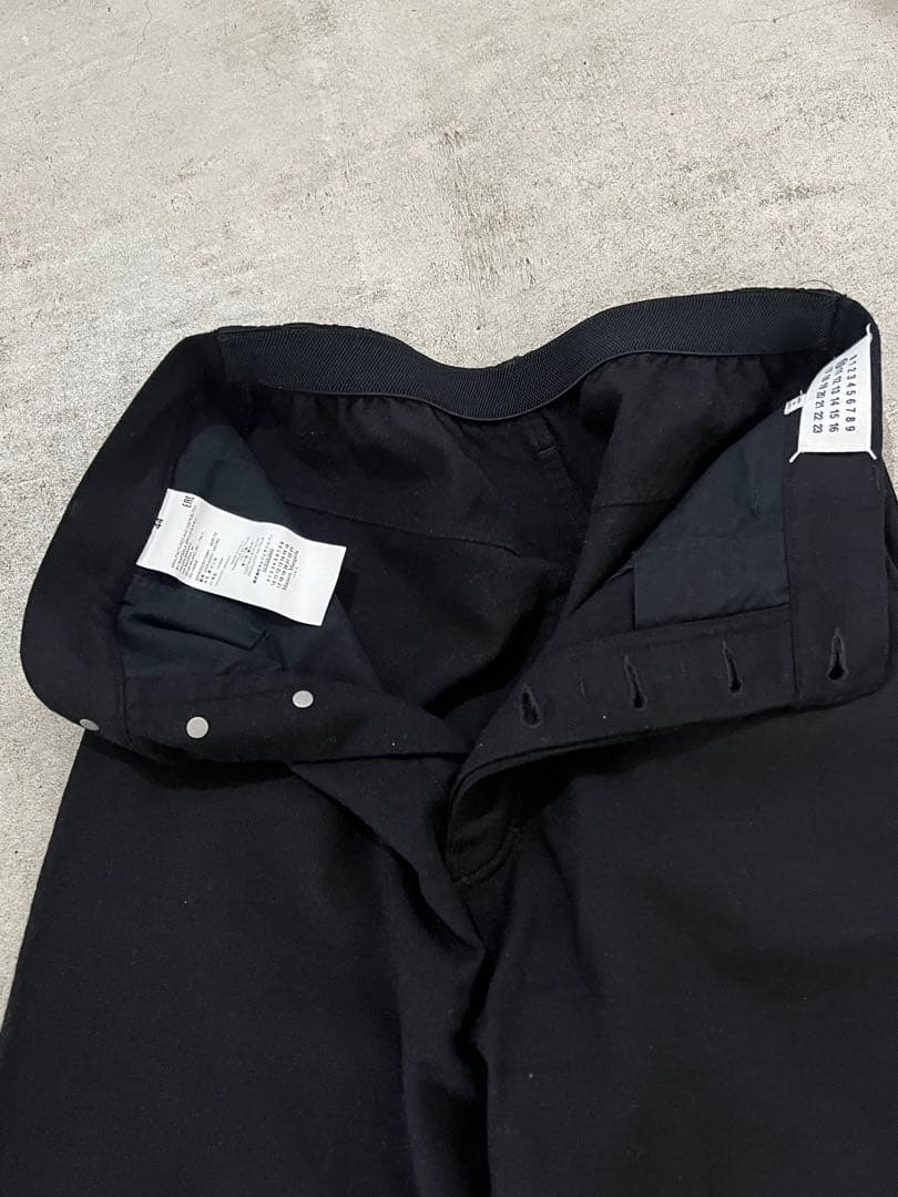 Maison Margiela ウール ワイドスラックス ブラック　44