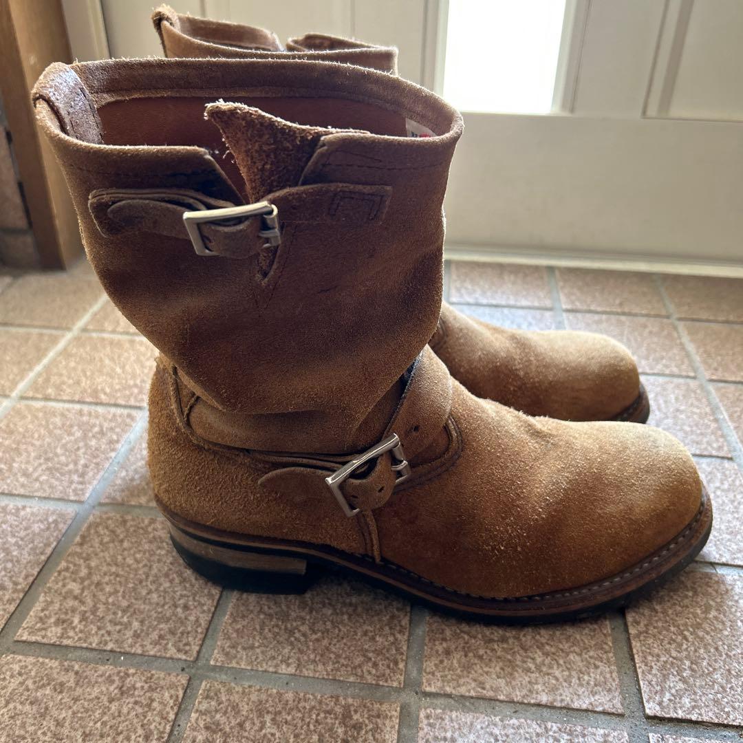 廃盤レッドウイング8178ブラウン スエード エンジニアブーツ 9ハーフ