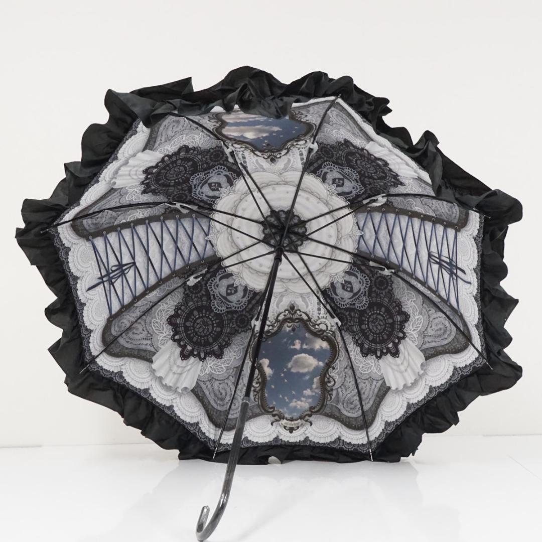 傘 abilletage レースプリントアンブレラ USED美品 晴雨兼用