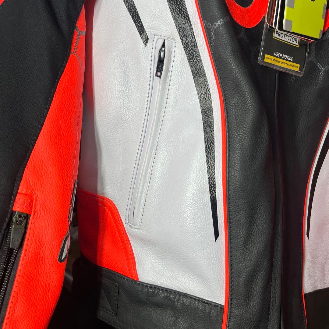 新品50BERIK RACING-GP レザージャケット 黒/赤/白