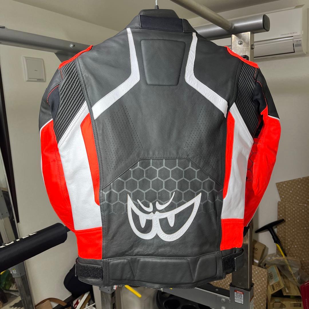 新品50BERIK RACING-GP レザージャケット 黒/赤/白