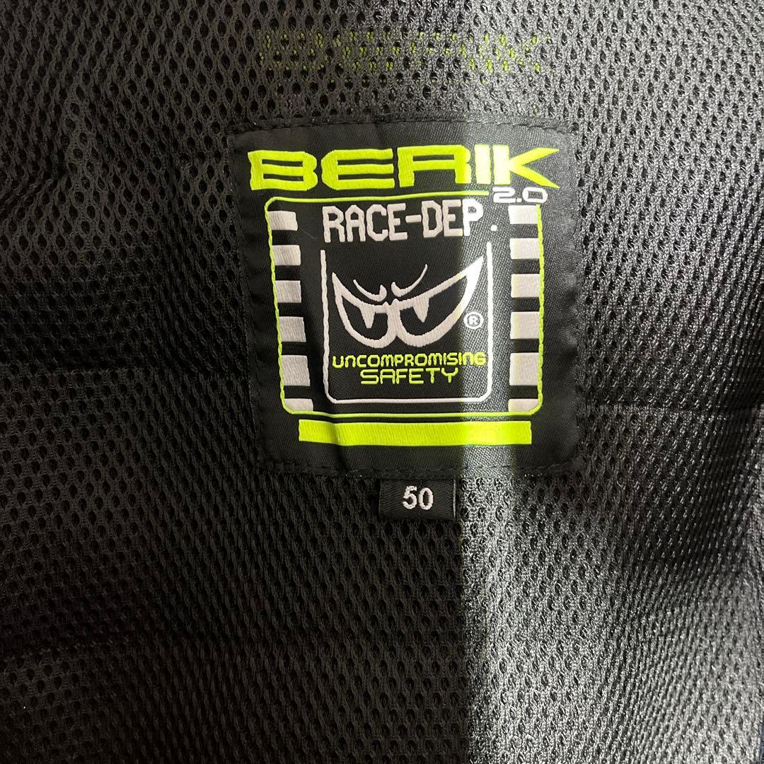 新品50BERIK RACING-GP レザージャケット 黒/赤/白