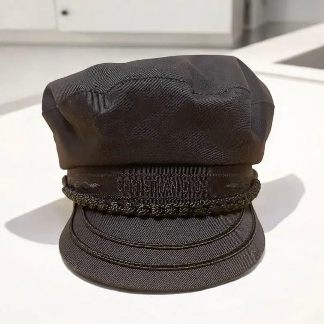 【極美品】クリスチャンディオール ブラックキャスケット サイズ57
