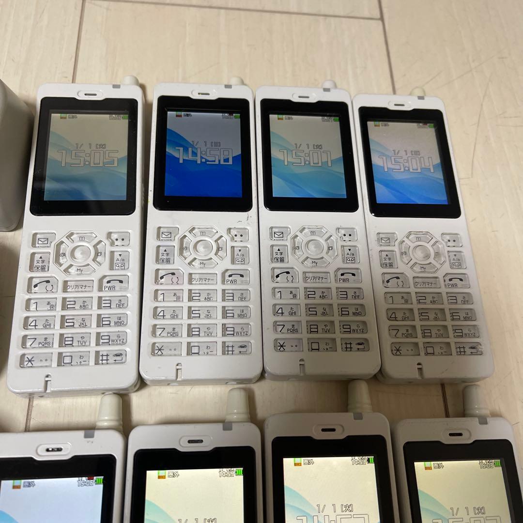 動作品⭐️美品⭐️PHS本体⭐️FUJITSU WX01J 本体8台　充電器セット4台