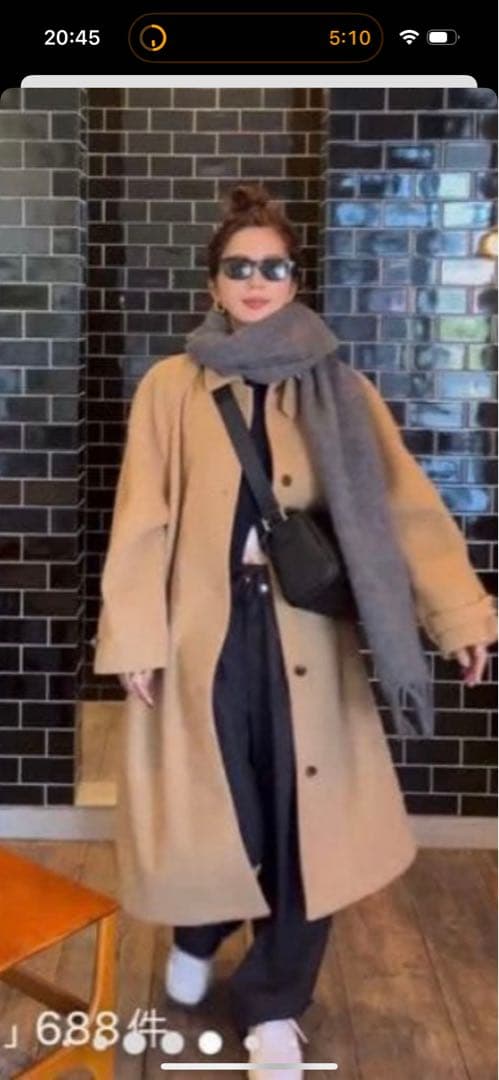 epa エパ　ドラマティックコート　キャメル