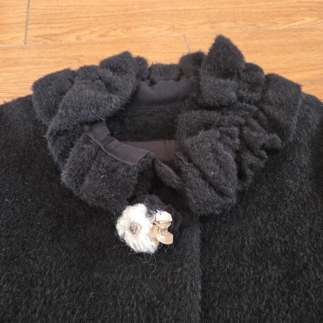 【4298】✨️美品✨️アルパカ黒ケープSIZUKA KOMURO