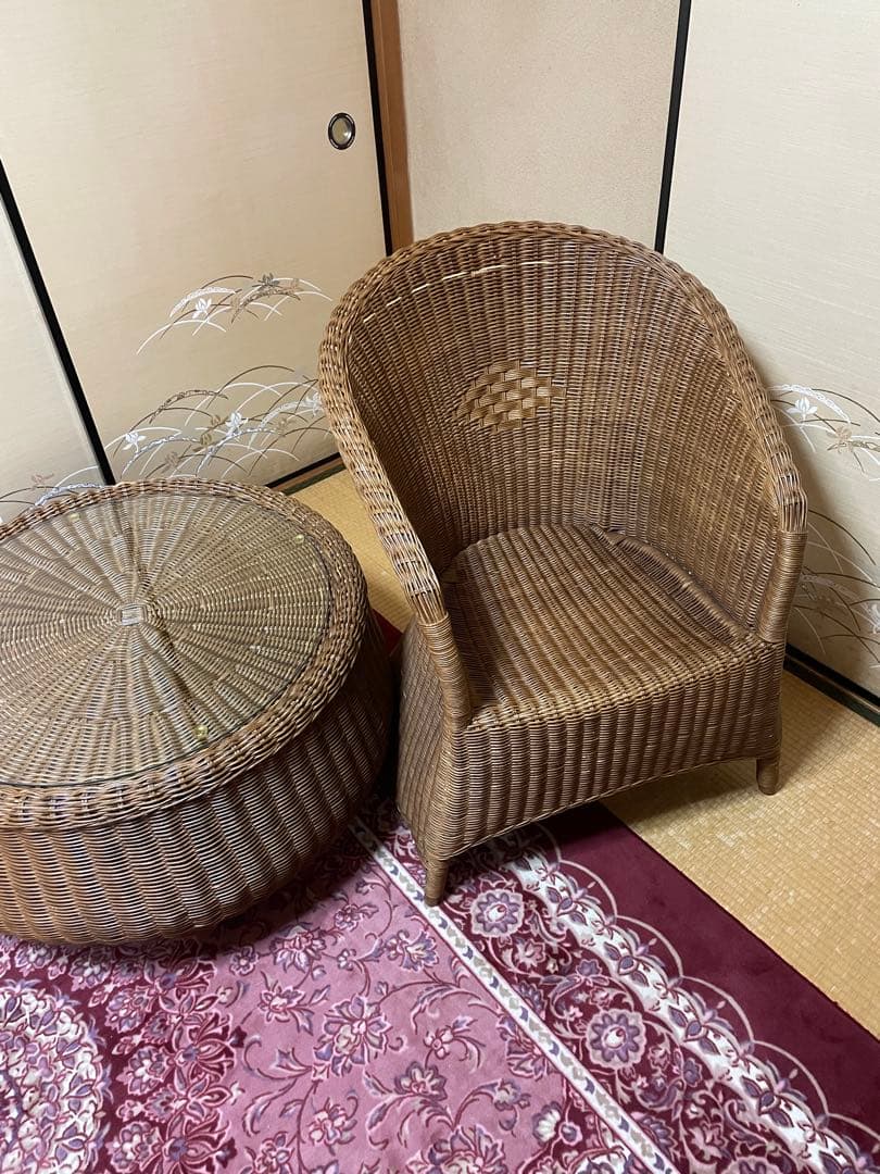 籐家具3点セット　※滋賀県引取り限定です。