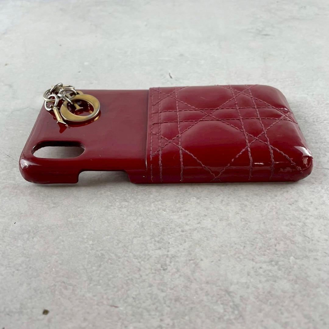 ディオール Lady Dior iPhoneX/Xsケース スマホケース レッド
