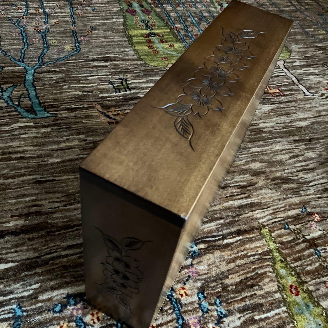 軽井沢彫り　軽井沢彫　シバザキ　文箱　小箱　桜彫刻