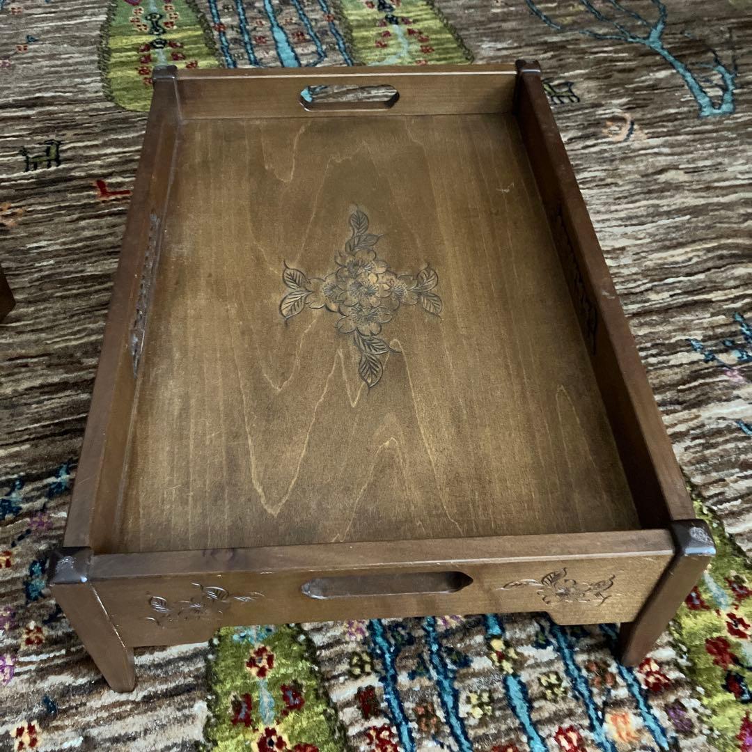 軽井沢彫り　軽井沢彫　シバザキ　文箱　小箱　桜彫刻