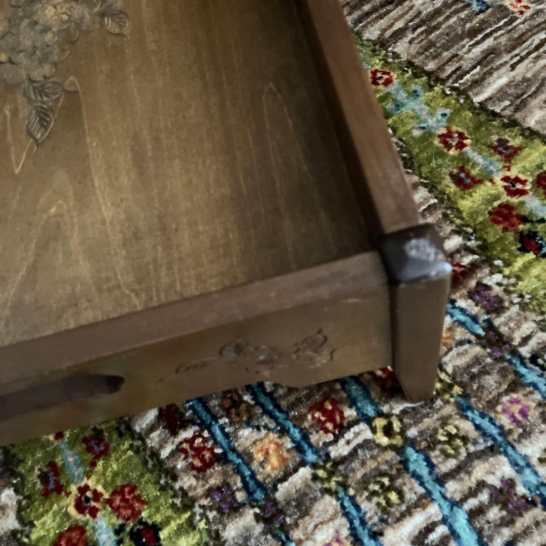 軽井沢彫り　軽井沢彫　シバザキ　文箱　小箱　桜彫刻