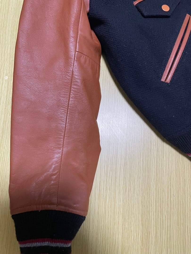 MEN'S BIGI スタジャン ネイビー/ブラウン ビンテージ80s〜90s