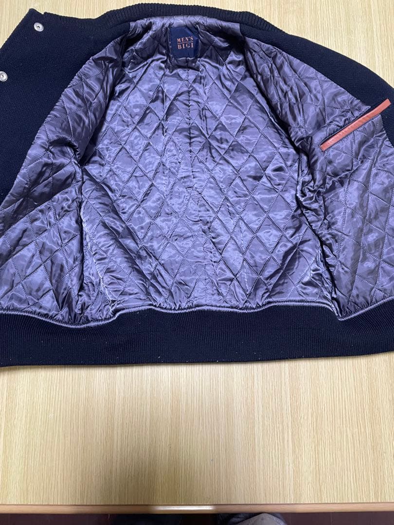 MEN'S BIGI スタジャン ネイビー/ブラウン ビンテージ80s〜90s