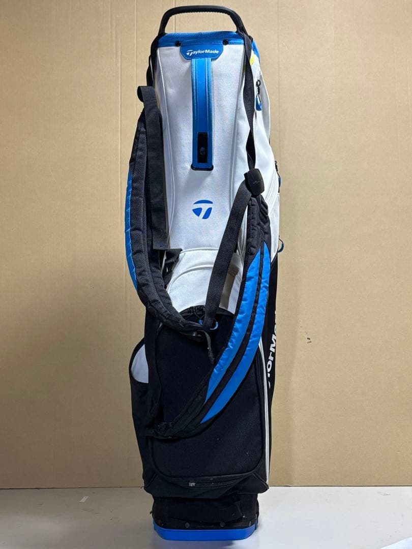 中古品　テーラーメイド　スタンド式　キャディバッグ　ブルー/ホワイト/ブラック