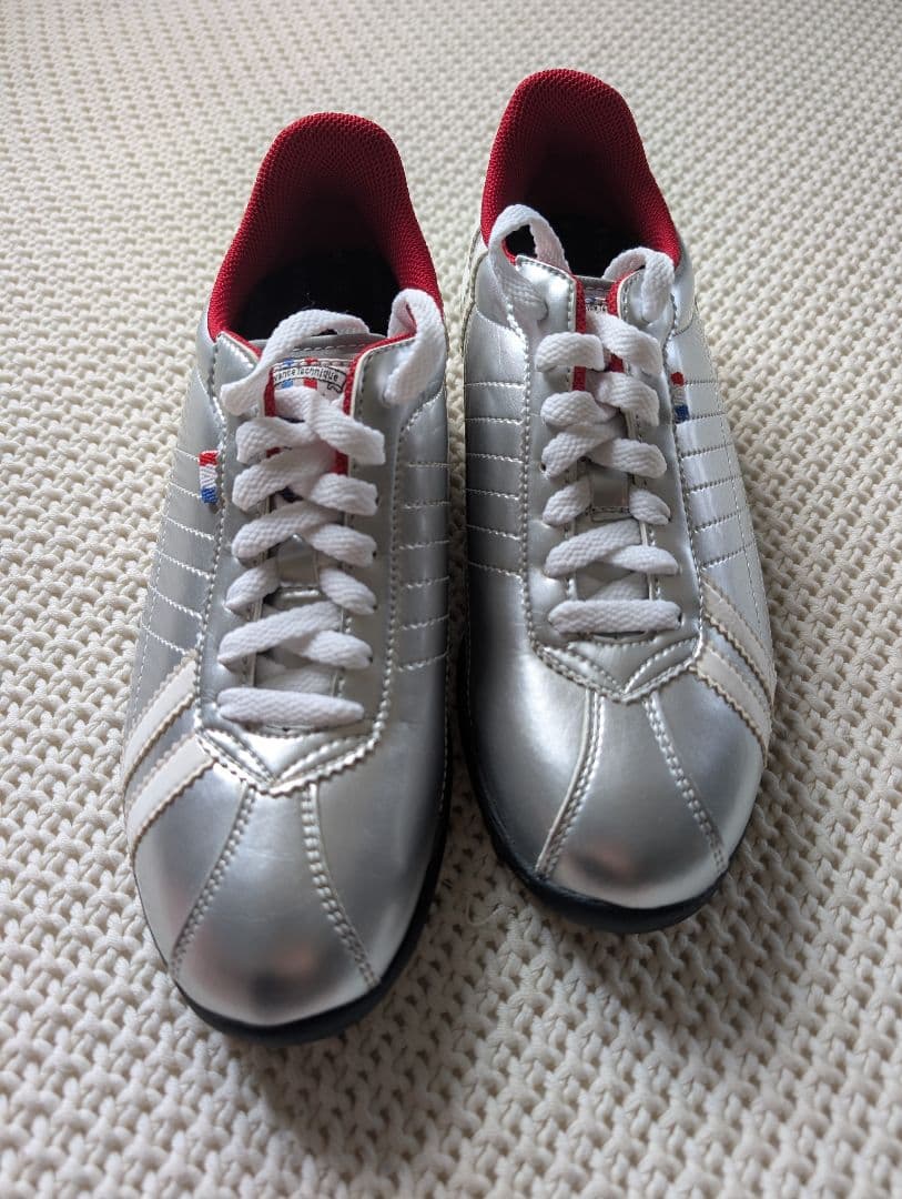 PATRICK シルバー レッド ゴルフシューズ