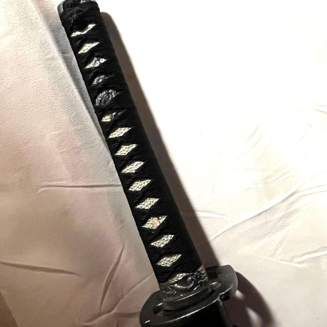即購入歓迎 模造刀 柄巻黒 黒鞘 日本刀 模擬刀[値下げ交渉可]