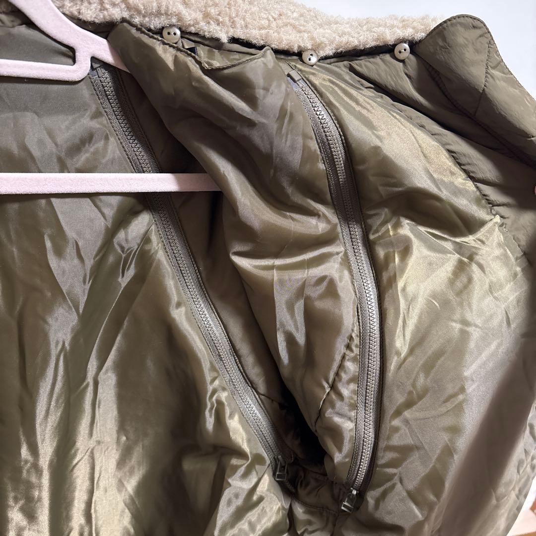 ADAM ET ROPE' マルチWAYミドル丈ボアコンビブルゾン