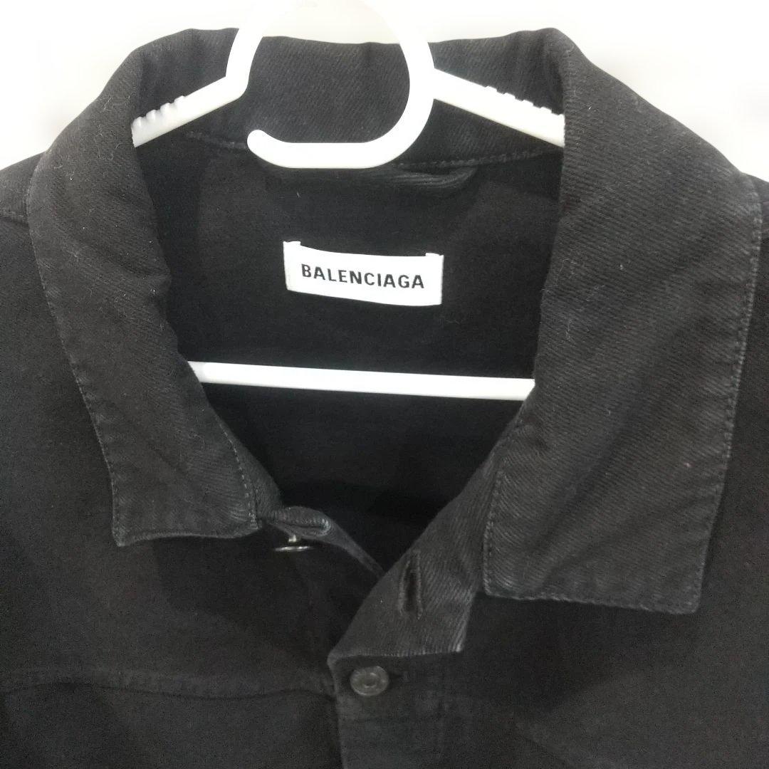 バレンシアガ アップサイドダウン デニムジャケット ブラック 34