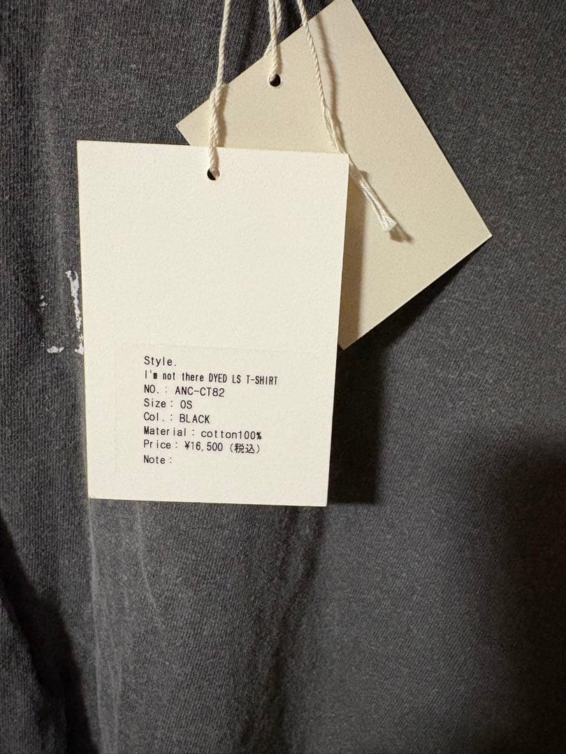 トップス ANCELLM I'm not there DYED LS T-SHIRT