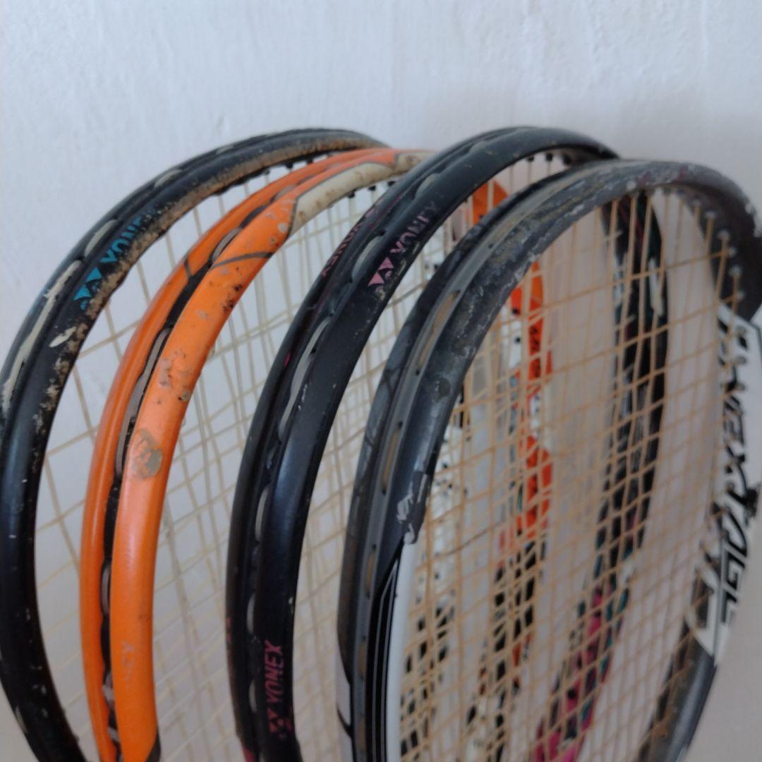 ソフトテニス ヨネックス ミズノ ラケット4本 ラケットケース4つ