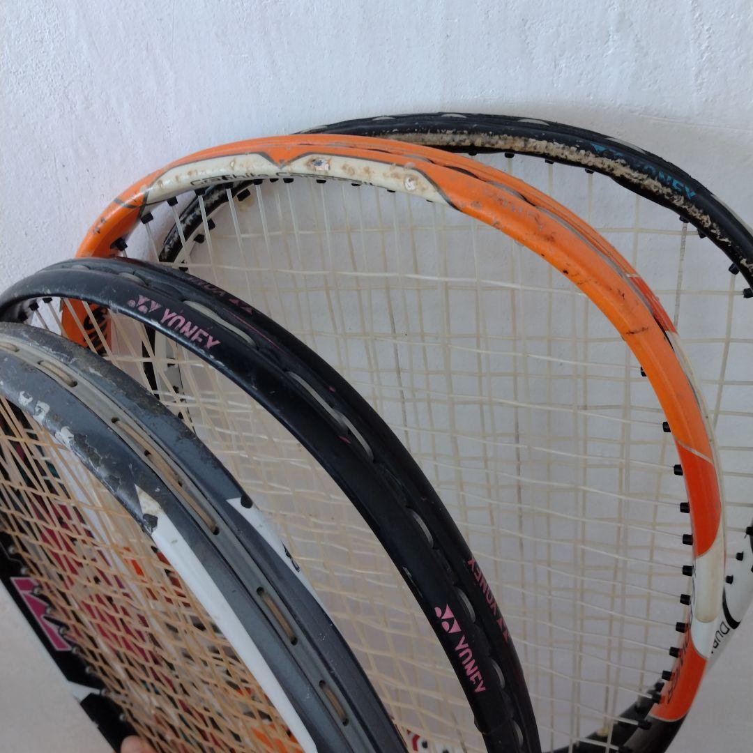 ソフトテニス ヨネックス ミズノ ラケット4本 ラケットケース4つ