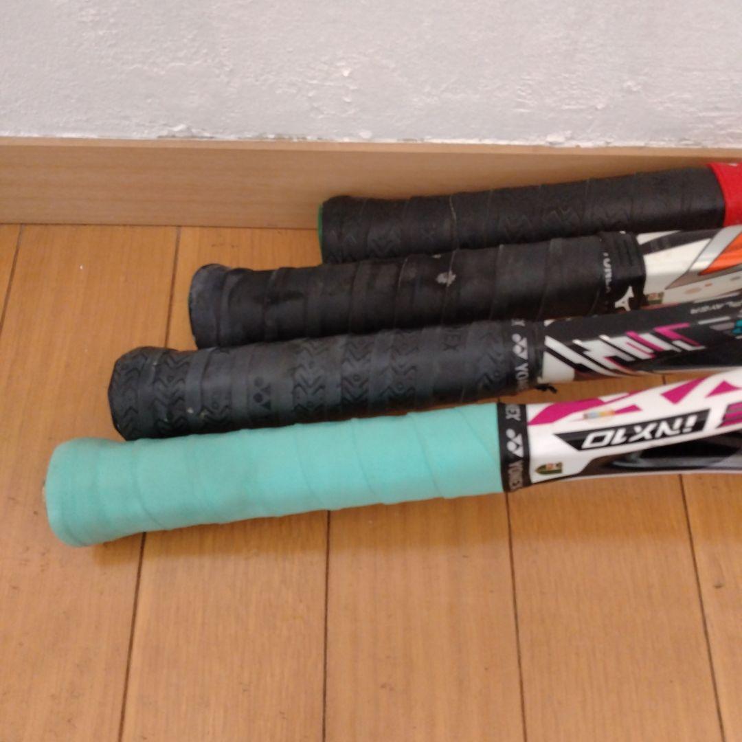 ソフトテニス ヨネックス ミズノ ラケット4本 ラケットケース4つ