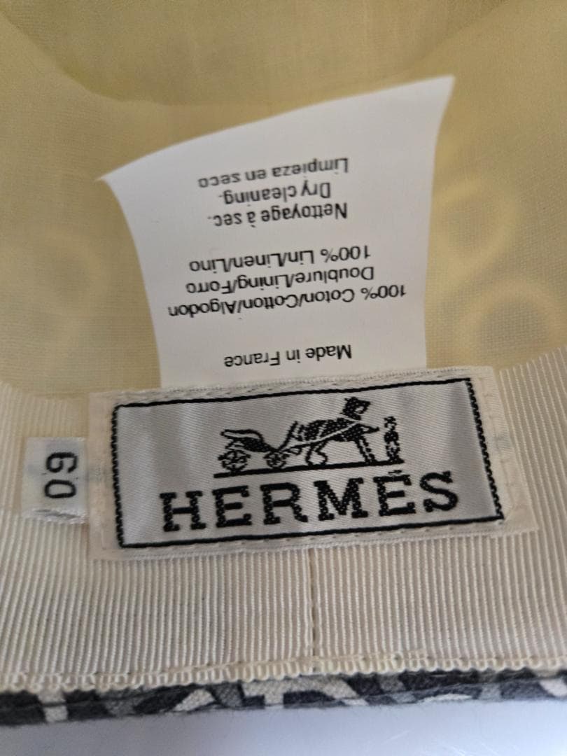 値下げ今だけ未使用HERMES エルメスハット シェーヌダンクル柄 60男女共