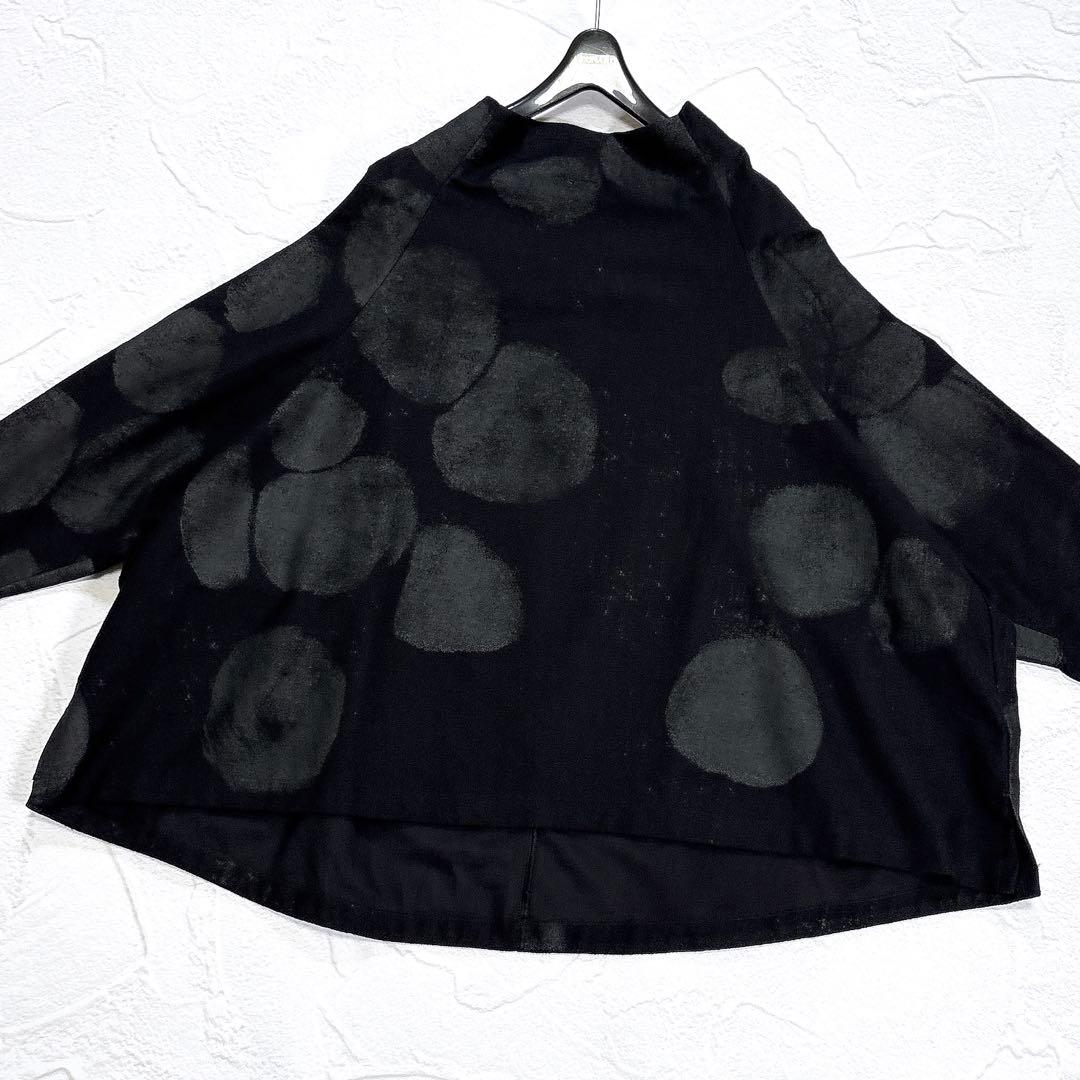 ✨美品✨モユル　カットソー　ドット　ハイネック　変形　ドルマンスリーブ　近年