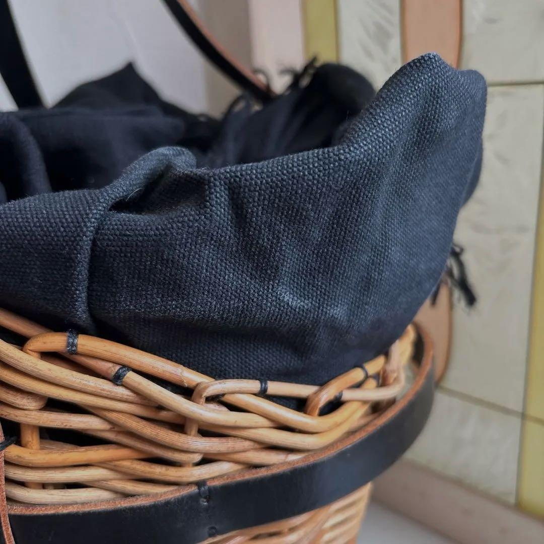 エバゴス 紅藤 レザー ハンドル　かごバック