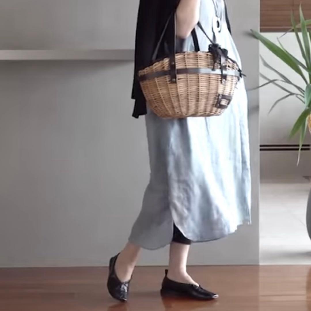 エバゴス 紅藤 レザー ハンドル　かごバック