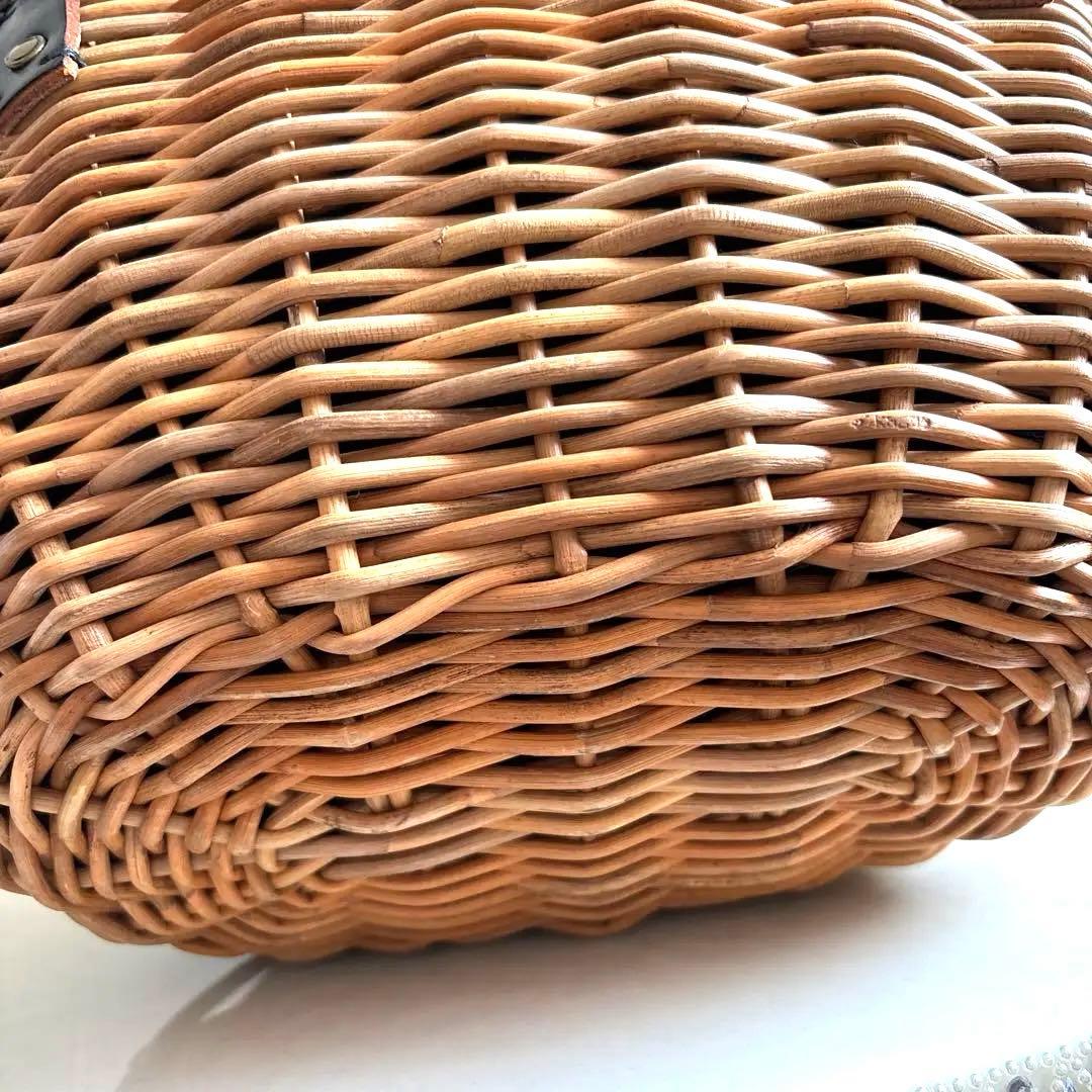 エバゴス 紅藤 レザー ハンドル　かごバック