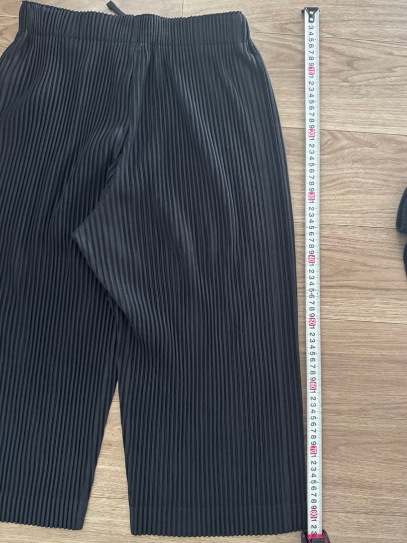 オムプリッセ　プリーツ クロップドパンツ