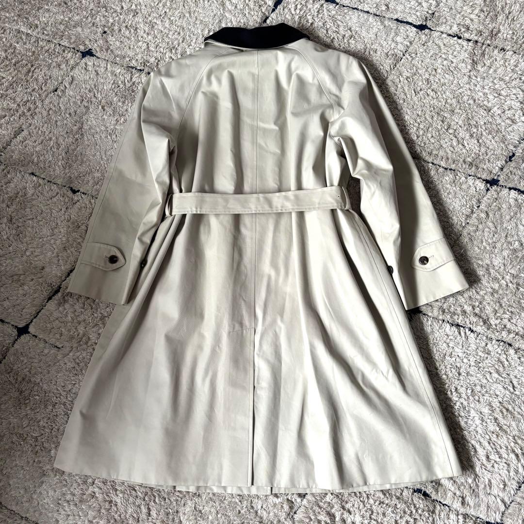 【美品✨】バーバリー　トレンチコート　ステンカラー　ホワイトベージュ　9AR